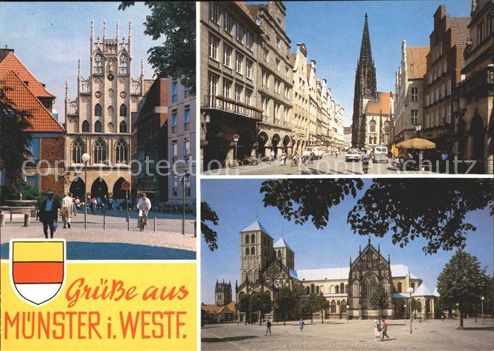 Muenster Westfalen Rathaus Lambertikirche Prinzipalmarkt Sankt Paulus-Dom