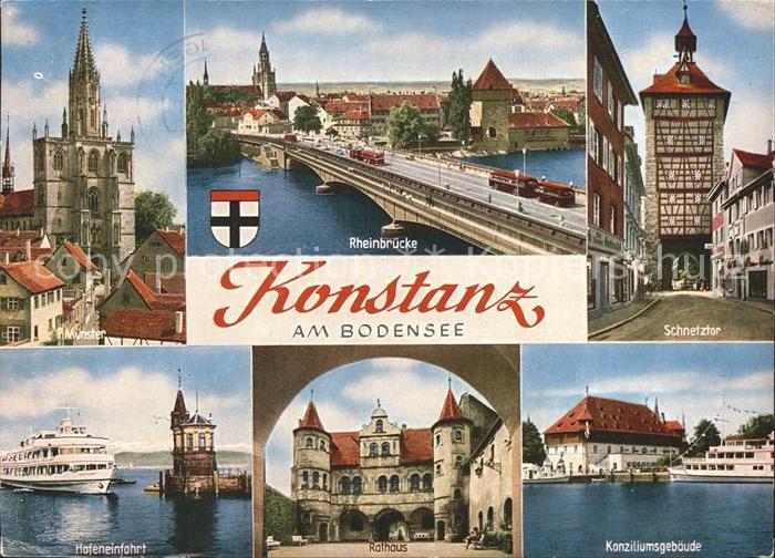 Konstanz Bodensee Schnetztor Muenster Rheinbruecke