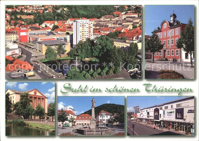 Suhl Thueringer Wald Rathaus Haus Philharmonie Waffenschmied-Denkmal