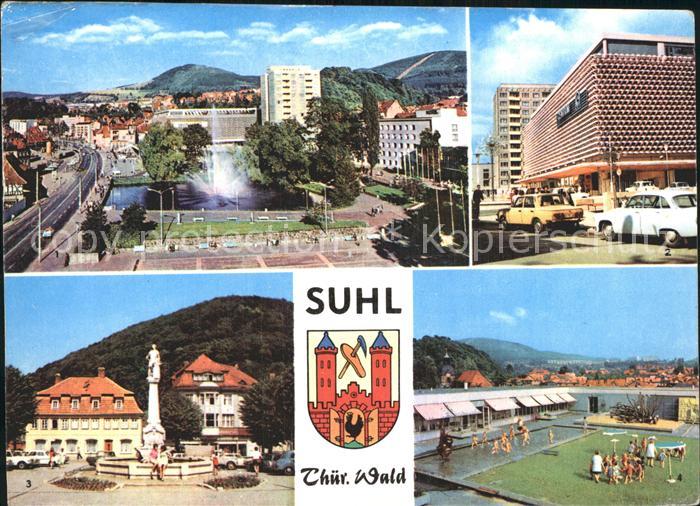 Suhl Thueringer Wald Stadtzentrum Markt Waffenschmied Denkmal