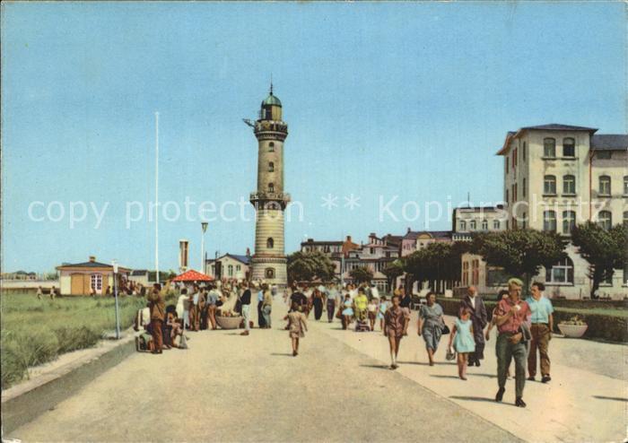 Rostock-Warnemuende Ortsansicht Leuchtturm