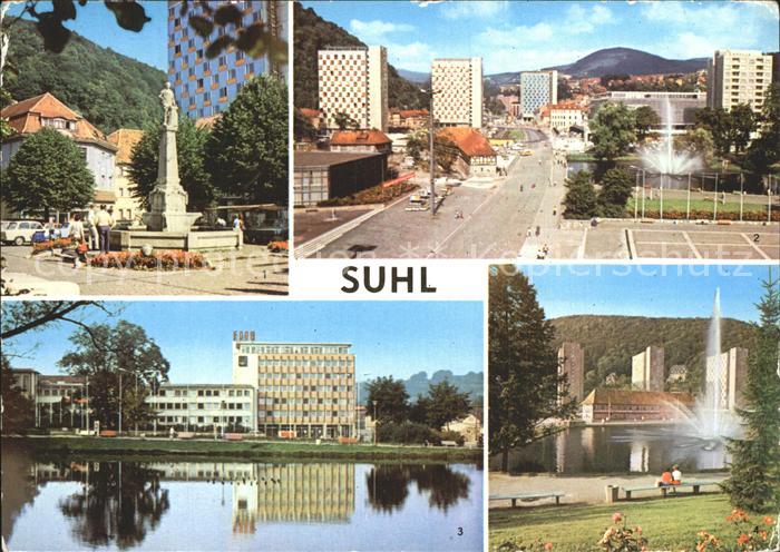 Suhl Thueringer Wald Karl Marx Platz Wilhelm Pieck Strasse Herrenteich