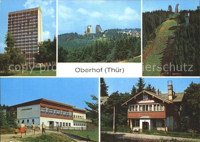 Oberhof Thueringen FDGB Erholungsheim Rennsteig Interhotel Panorama Schanze