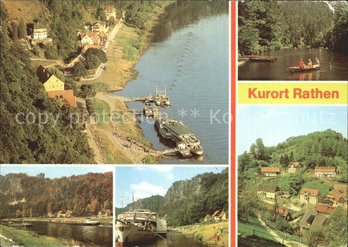 Rathen Saechsische Schweiz Kurort Dampferanlegestelle Amselsee