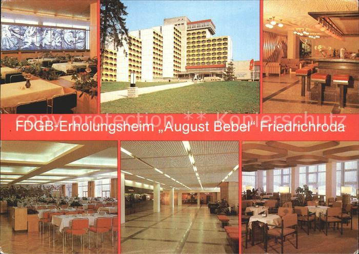 Friedrichroda Bad FDGB Erholungsheim August Bebel Hallenbad Aussichtskaffee