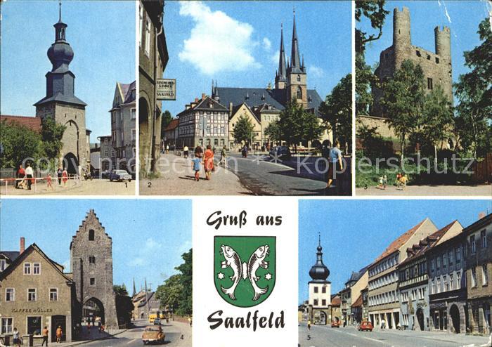 Saalfeld Saale Oberes Tor Markt Johanniskirche Hoher Schwarm Saaltor