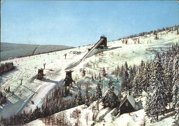 Oberwiesenthal Erzgebirge Sprungschanze Winterlandschaft