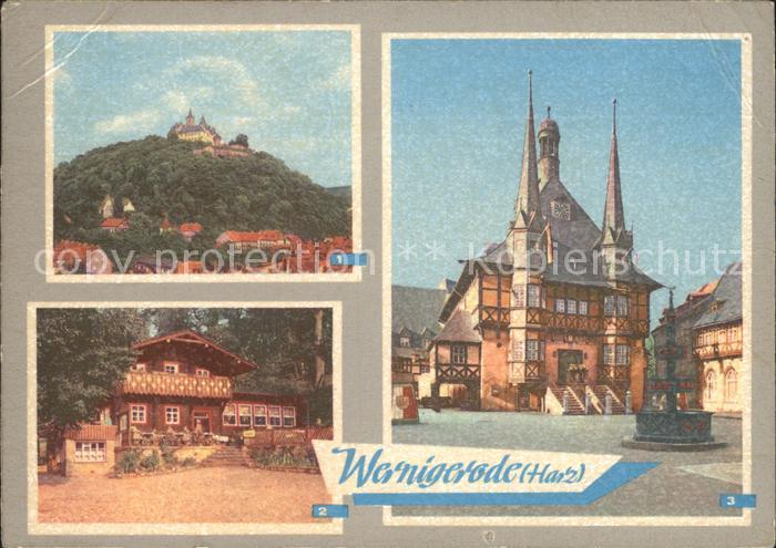 Wernigerode Harz Schloss Feudalmuseum HO Gaststaette Christianental Rathaus