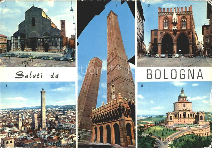 Bologna Basilika San Petronio Palazzo Mercanzia Panorama San Luca