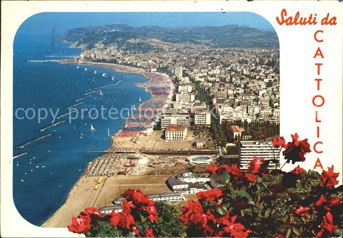 Cattolica Rimini Ortsansichten Luftaufnahme