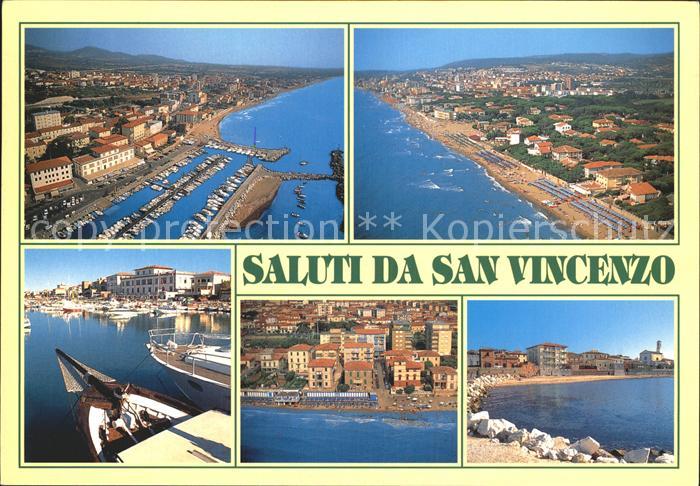 San Vincenzo Toscana Ortsansicht Hafen Strand Luftaufnahme
