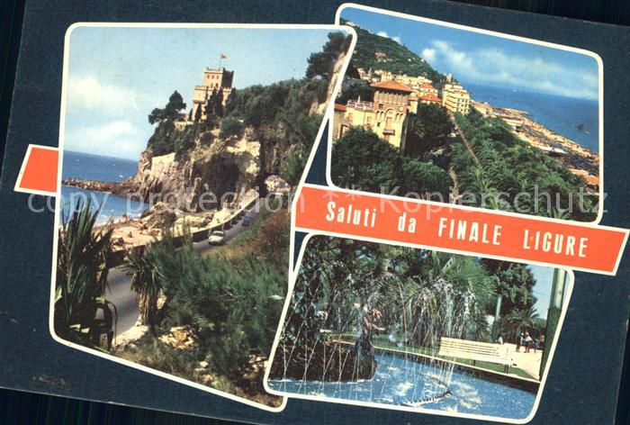 Finale Ligure Castelletto Via Aurelia Strand Meer