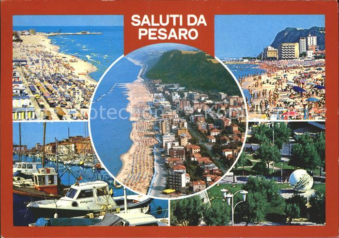 Pesaro Strand Meer Bootshafen