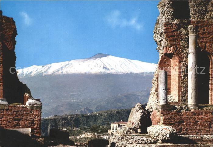 Taormina Sizilien Criechisch Theater Etna