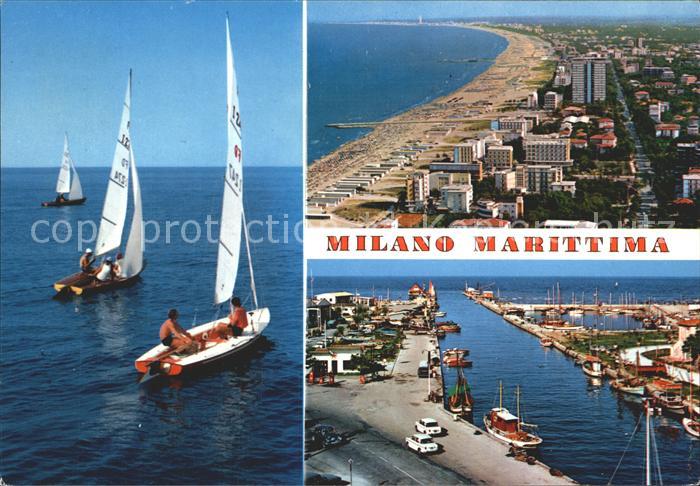 Milano Marittima Segelboot Hafen Fliegeraufnahme