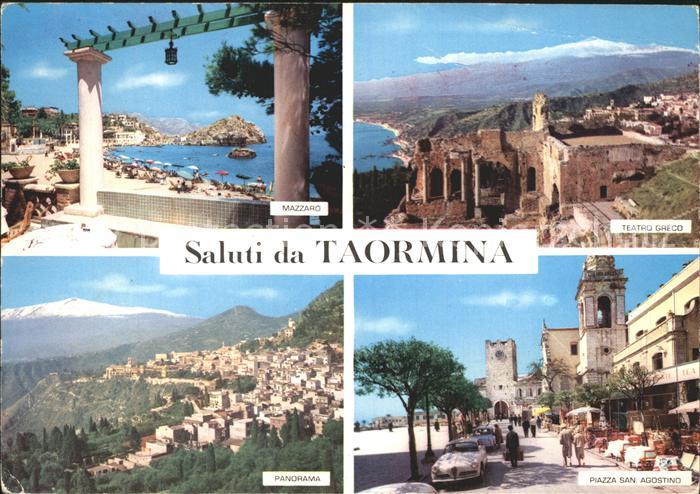 Taormina Sizilien Mazzaro Teatro Greco Piazza San Agostino