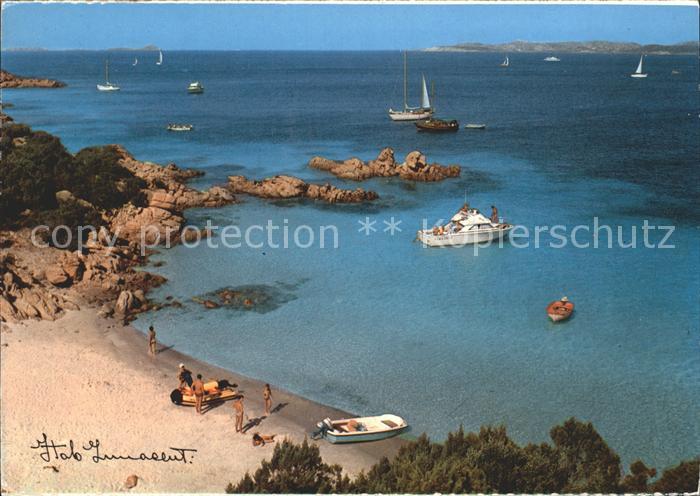La Maddalena Bucht Boot Strand