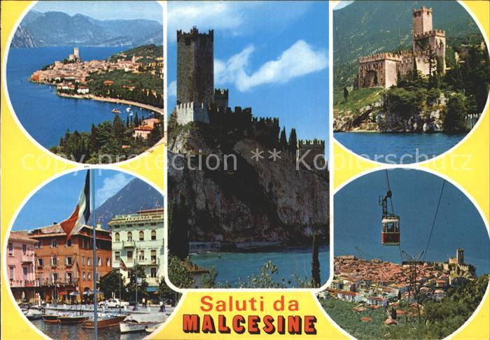 Malcesine Lago di Garda Schloss Seilbahn Hafen