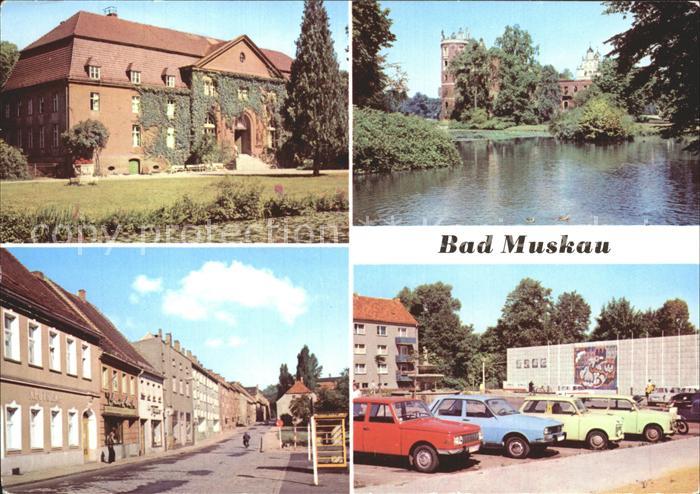 Bad Muskau Oberlausitz Schlossruine Ernst-Thaelmann-Strasse Platz des Friedens