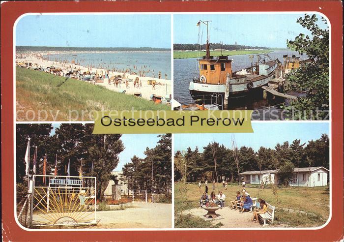 Prerow Ostseebad Strand Fischerboote Prerowstrom Internationales Ferien- Pionier
