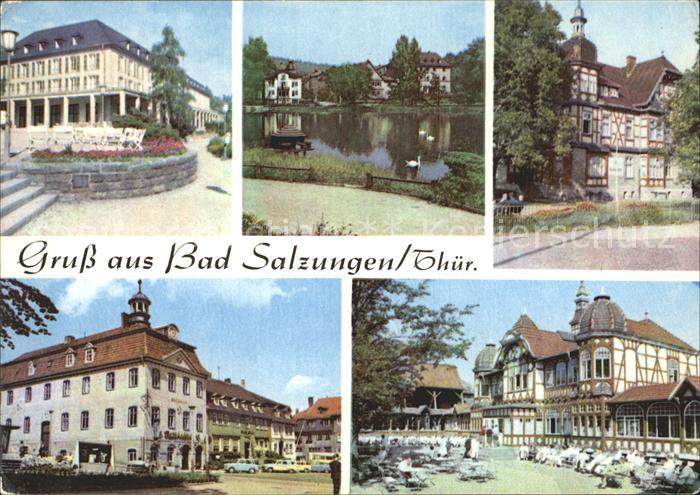Bad Salzungen Kurhaus Burgsee Markt Gradierwerk