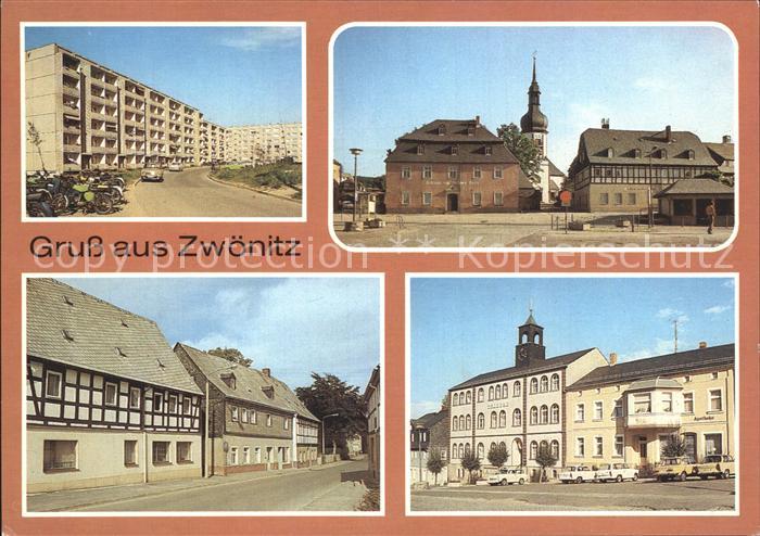 Zwoenitz Goethestrasse Markt Loessnitzer Strasse Rathaus