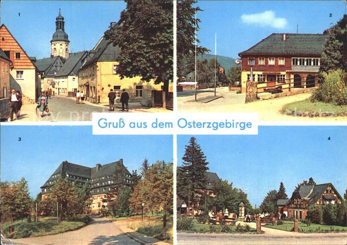 Altenberg Erzgebirge Sanatorium Raupennest Kipsdorf Bahnhof Geising Hauptstrasse