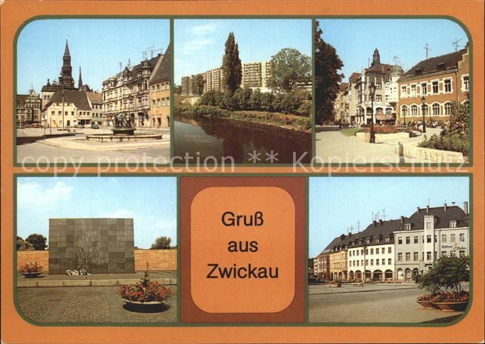 Zwickau Sachsen Hauptmarkt Wilhelm-Pieck-Strasse VdN-Mahnmal