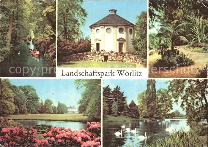Woerlitz Kanal Gotischen-Haus Vestatempel Palmengarten Floratempel