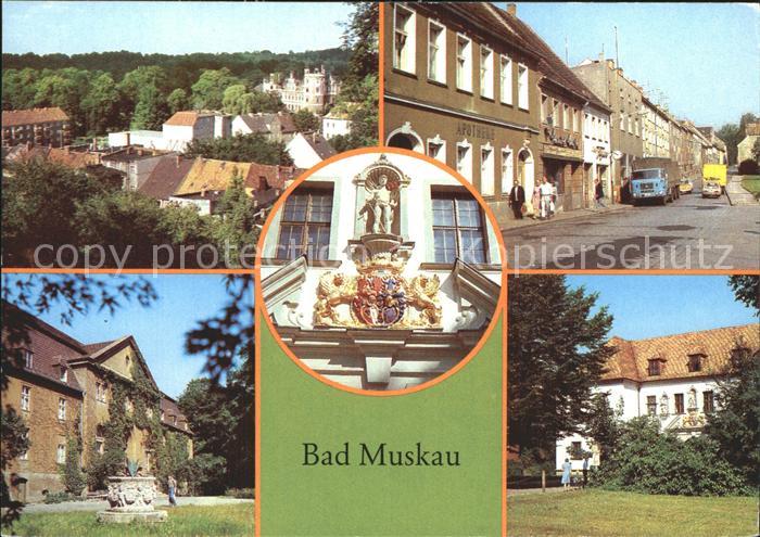Bad Muskau Oberlausitz Ernst-Thaelmann-Strasse Wappen Alte Schloss
