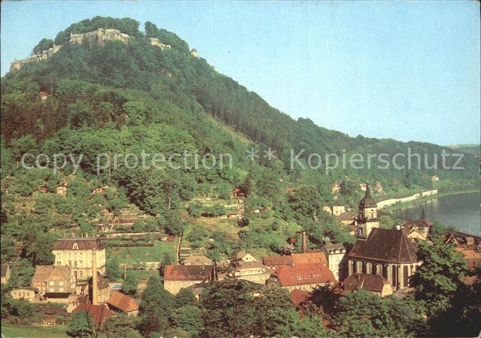 Koenigstein Saechsische Schweiz Festung Koenigstein