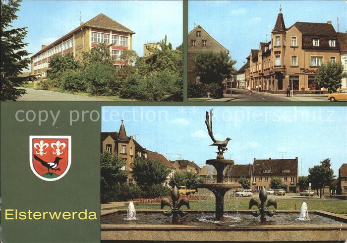 Elsterwerda Hauptstrasse Wappenbrunnen