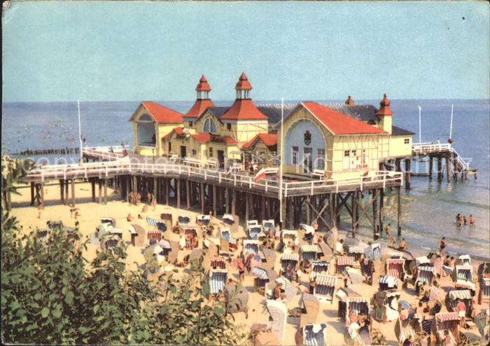 Sellin Ruegen Strand mit Seebruecke