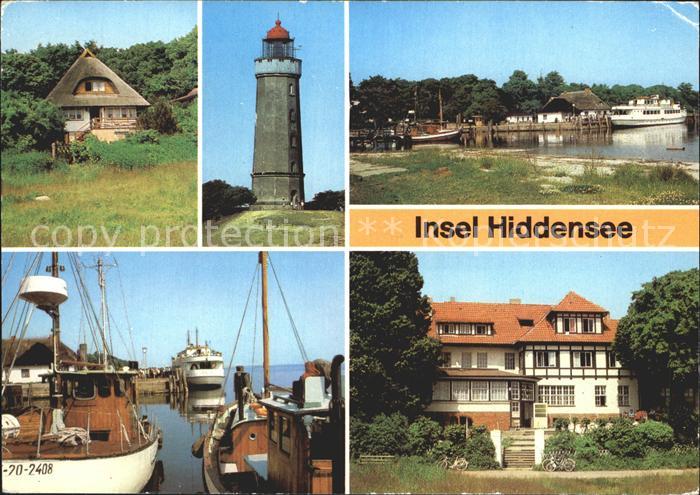 Insel Hiddensee Fischerhaus Leuchtturm Hafen Restaurant Dornbusch