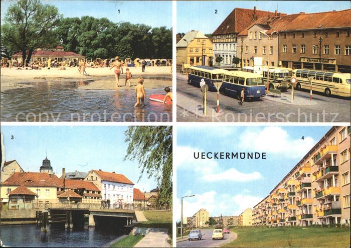 Ueckermuende Mecklenburg Vorpommern Haffbad Karl-Marx-Platz Hafen