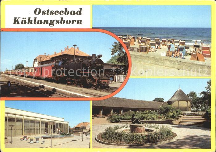 Kuehlungsborn Ostseebad Strand  Molli Dampflok Konzertgarten
