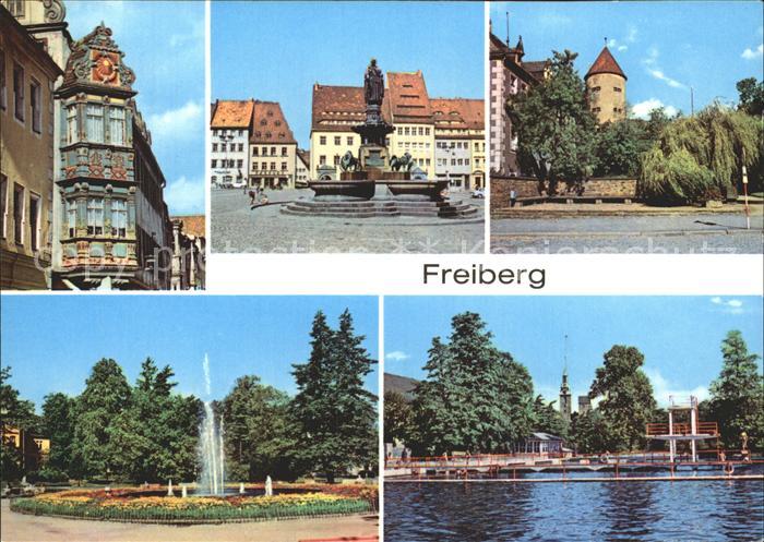 Freiberg Sachsen Schloss Freudenstein Johannisbad alter Erker Scheringerpark