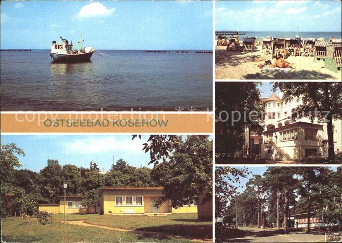 Koserow Ostseebad Usedom Fischkutter Bungalows Strand