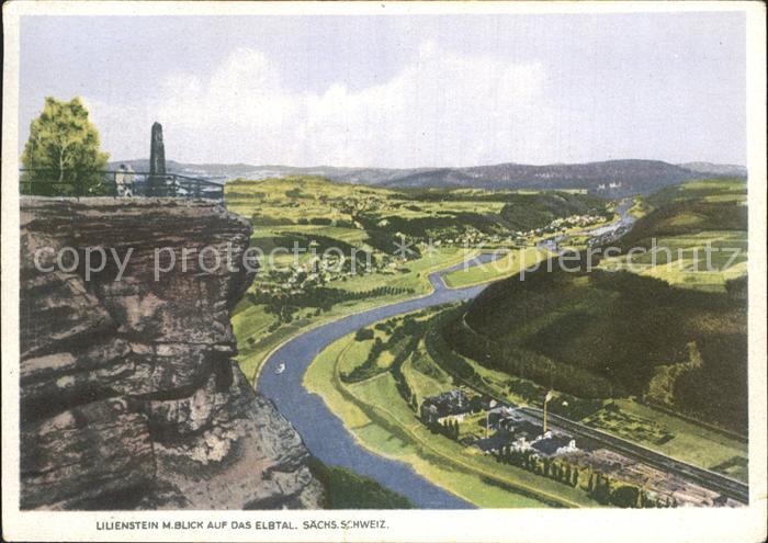 Lilienstein mit Elbtal