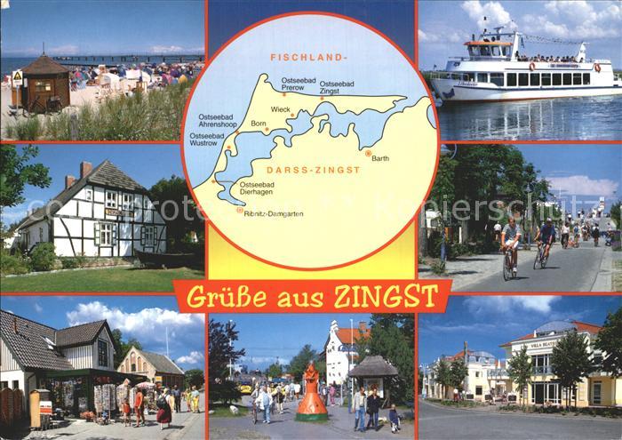 Zingst Ostseebad mit Landkarte Darss