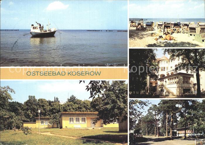 Koserow Ostseebad Usedom Fischkutter Bungalows Strand