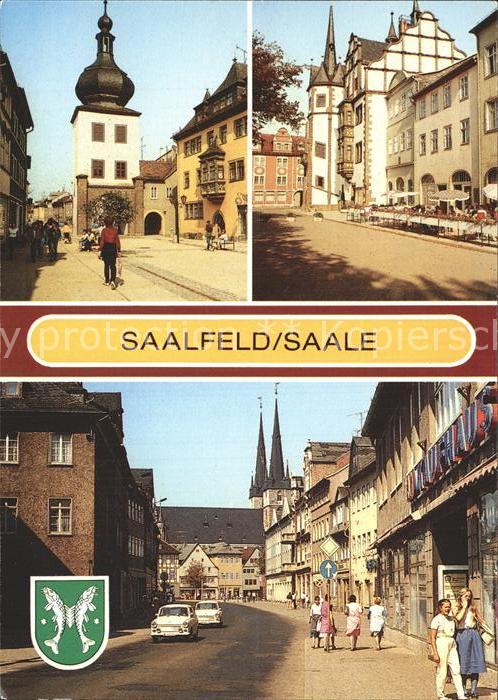 Saalfeld Saale Blankenburger Tor Rathaus mit MarktCafe