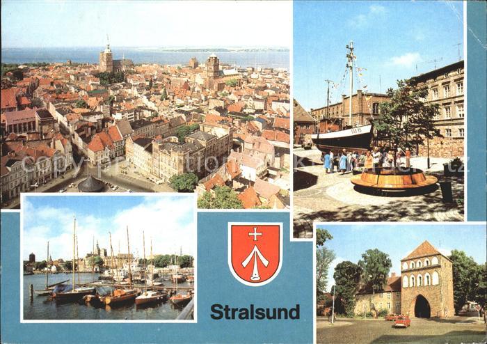 Stralsund Mecklenburg Vorpommern Fliegeraufnahme Museum fuer Meereskunde Hafen K