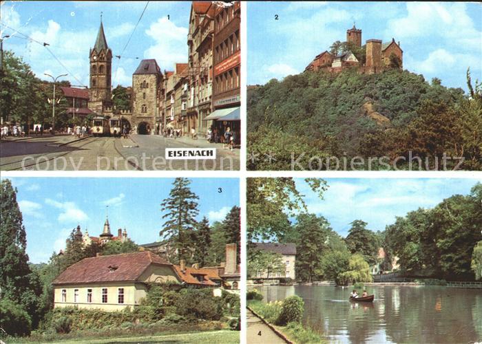 Eisenach Thueringen Nikolaitor Wartburg Karthausgarten Prinzenteich