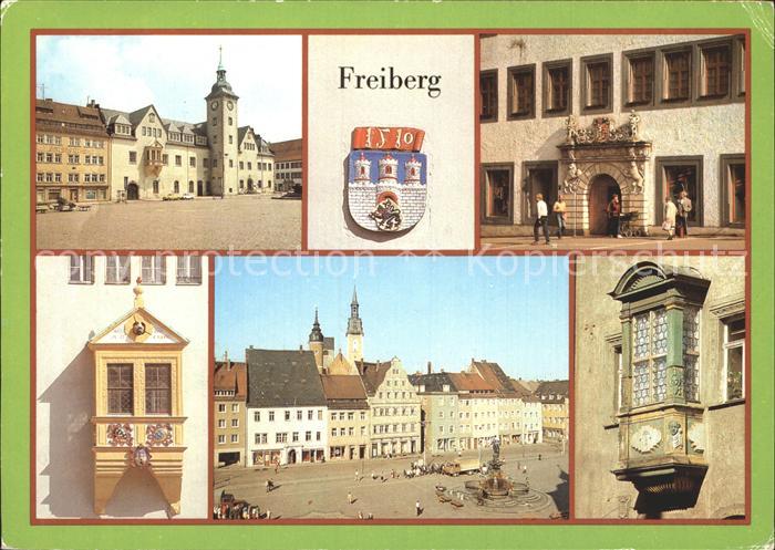Freiberg Sachsen Erker am Rathaus Obermarkt Meissner Gasse