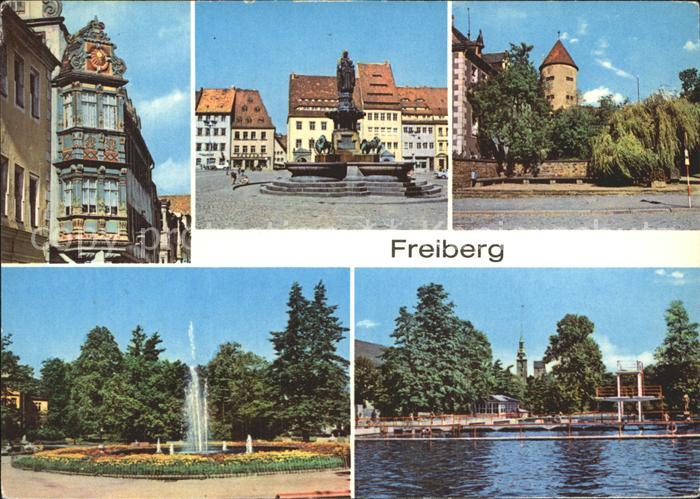 Freiberg Sachsen Alter Erker Obermarkt Scheringerpark Johannisbad