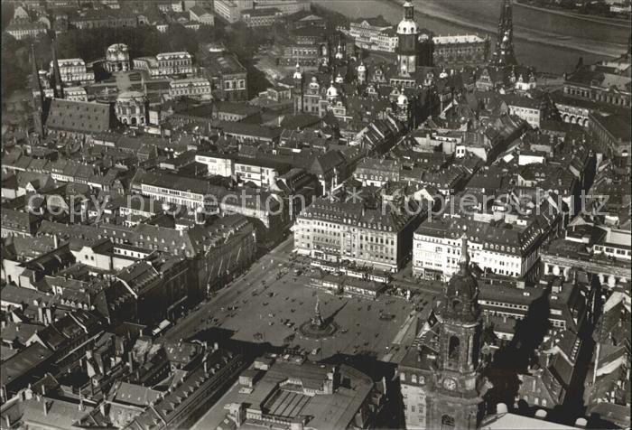 DRESDEN Elbe Fliegeraufnahme Altmarkt vor der Zerstoerung 1945