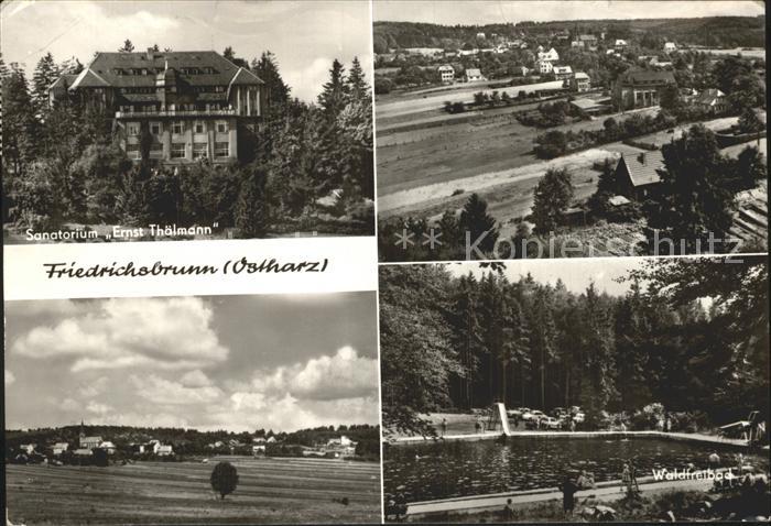 Friedrichsbrunn Harz Waldfreibad Sanatorium Thaelmann