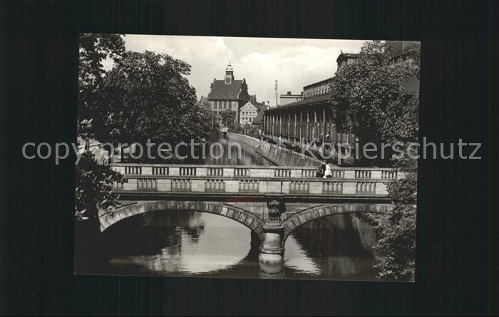Karl-Marx-Stadt Bruecke an der Markthalle