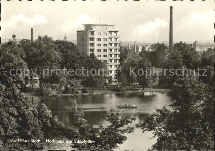 Karl-Marx-Stadt Hochhaus am Schlossteich